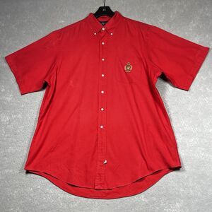 Ralph Lauren Polo Shirt Mens XL Coral Button Down Short Sleeve Casual Cotton